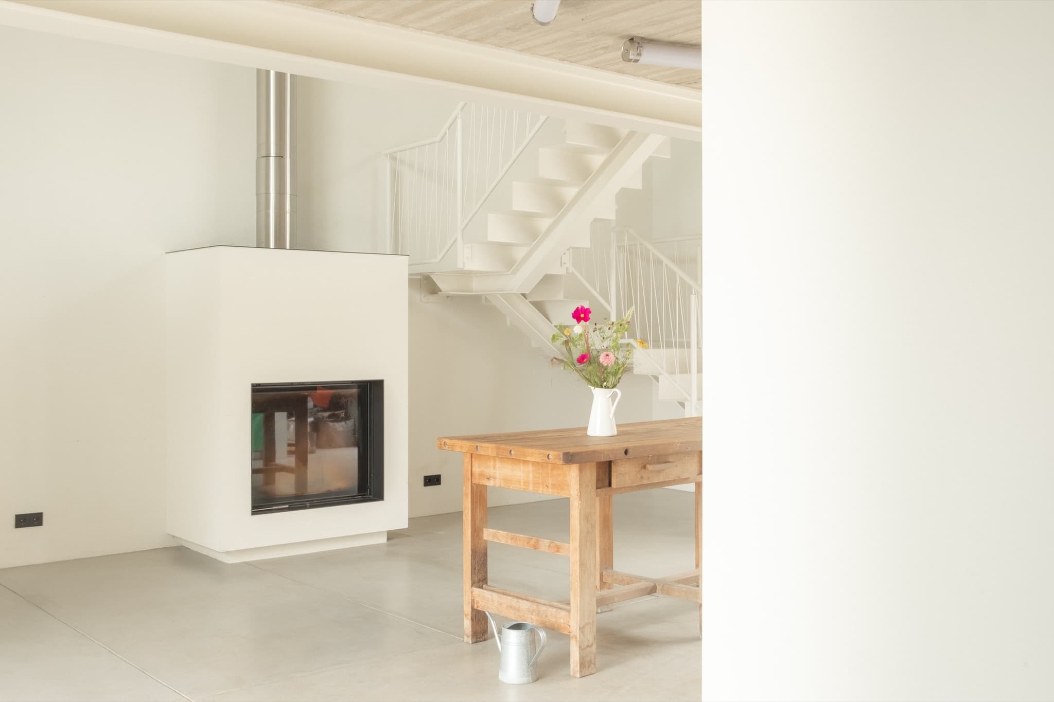 Fireplace area